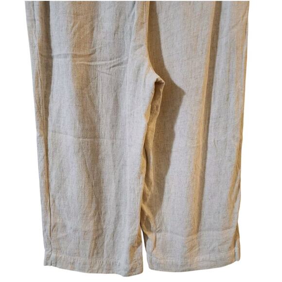 Ruby Rd Womens Linen Blend Capri Pants Size 12P Petite Beige Straight Pockets - Picture 9 of 9